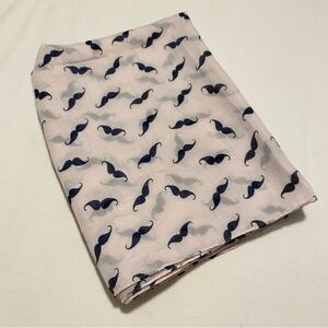 Mustache Print Scarf 64” x 21”